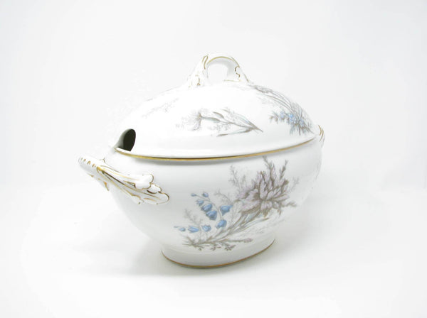 edgebrookhouse - Vintage Chelsea Derby Triangle Period Style Porcelain Lidded Soup Tureen with Floral Design