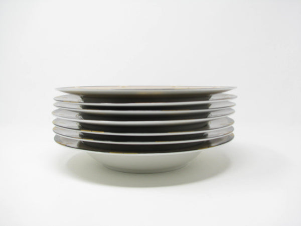 edgebrookhouse - Vintage Christian Dior Celeste Rimmed Soup Bowls - 7 Pieces