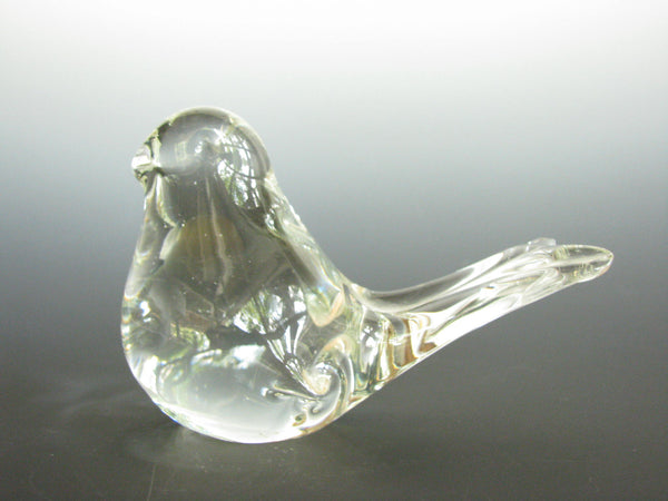 edgebrookhouse - Vintage Clear Glass Bird Figurine or Paperweight by Interpur
