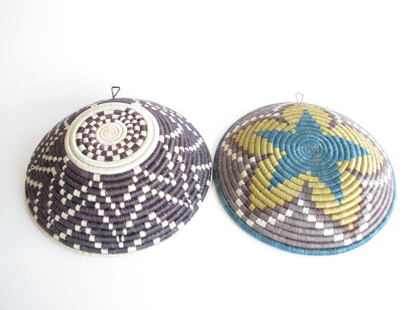 edgebrookhouse - Vintage Colorful Hand-Woven African Baskets - Set of 2