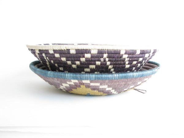 edgebrookhouse - Vintage Colorful Hand-Woven African Baskets - Set of 2