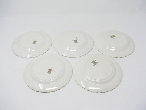 edgebrookhouse - Vintage Copeland Spode England Florence Bread Plates with Floral Pattern - 5 Pieces