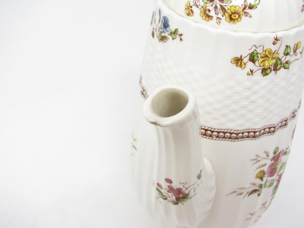 edgebrookhouse - Vintage Copeland Spode Rosalie Coffee Pot with Floral Pattern
