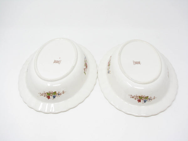 edgebrookhouse - Vintage Copeland Spode Rosalie Oval Serving Bowls with Floral Center - 2 Pieces