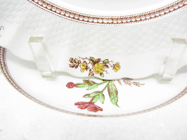 edgebrookhouse - Vintage Copeland Spode Rosalie Scalloped Dinner Plates with Floral Center - 10 Pieces