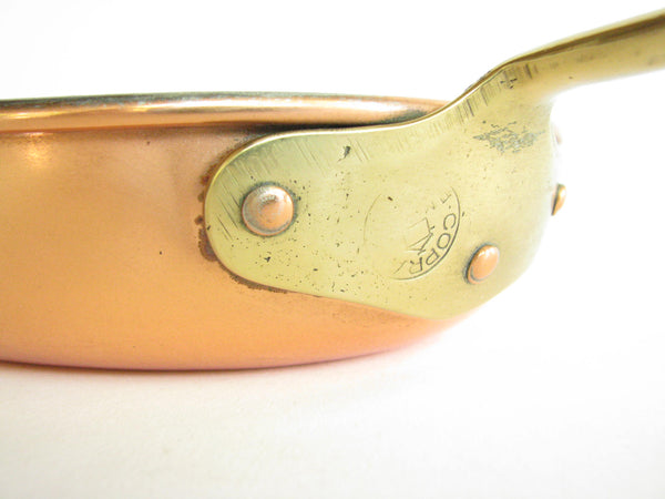 edgebrookhouse - Vintage Copral Portugal Oval Copper Fish Saute Pan with Brass Handle