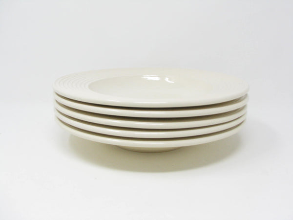 edgebrookhouse - Vintage Cream Colored Ceramic Rimmed Soup Bowls - Set of 5