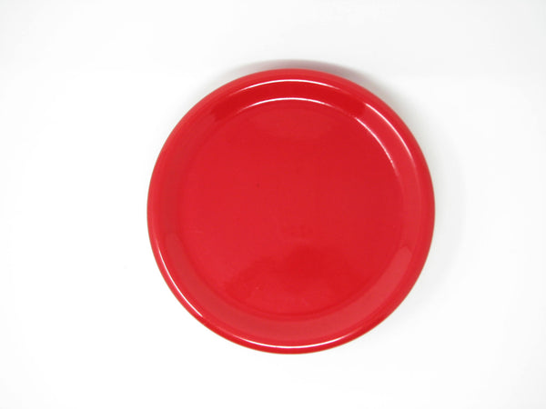 edgebrookhouse - Vintage Crown Corning Japan Prego Red Ceramic Luncheon or Salad Plates - 4 Pieces
