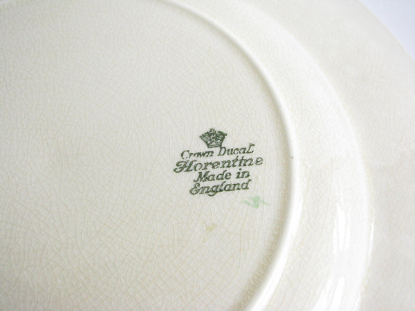 edgebrookhouse - Vintage Crown Ducal Colorful Florentine Embossed Dinner Plates - Set of 8