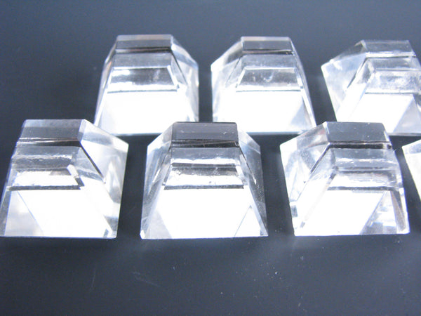 edgebrookhouse - Vintage Crystal Name Tag / Place Card Holders - Set of 11