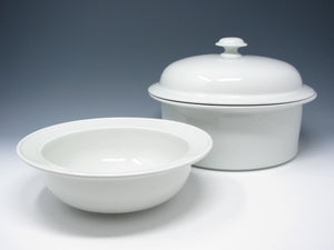 edgebrookhouse - Vintage Dansk Designs France Porcelain Lidded Casserole & Serving Bowl Set - 2 Pieces