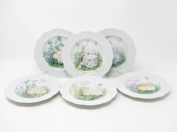 edgebrookhouse - Vintage Dansk Lierre Lavage France Cheese Themed Serving Platter and Plates - 7 Pieces