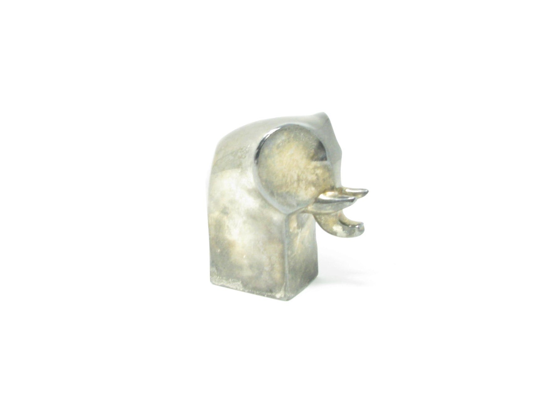edgebrookhouse - Vintage Dansk Modernist Silverplated Elephant Paperweight by Gunnar Cyren