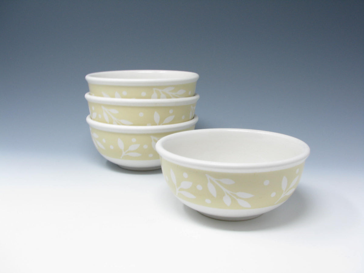 Vintage Dansk Rondure Leaves Wheat Stoneware Bowls - 4 Pieces ...