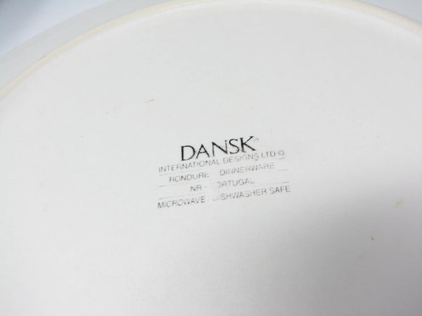 edgebrookhouse - Vintage Dansk Rondure Rice White Stoneware Dinner Plates with Beaded Rim - 10 Pieces