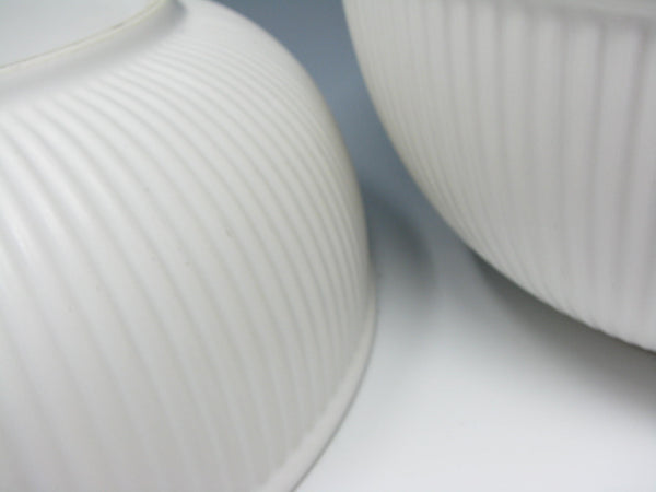 edgebrookhouse - Vintage Dansk Rondure Rice White Stoneware Serving Bowls - 2 Pieces