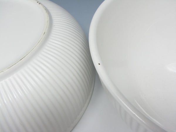 edgebrookhouse - Vintage Dansk Rondure Rice White Stoneware Serving Bowls - 2 Pieces