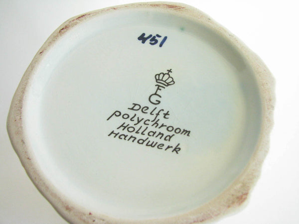 edgebrookhouse - Vintage Delft Polychrome Holland Handwerk Pottery Vase