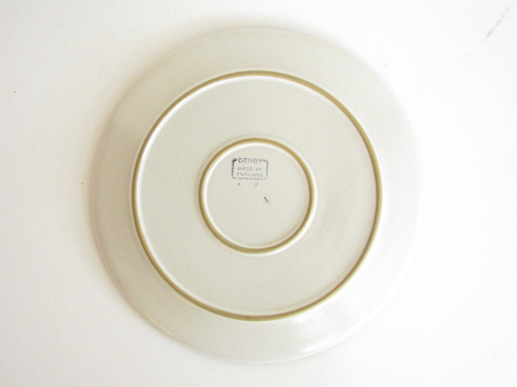 Vintage Denby Cotswold Pottery Dinner Plates with Brown Leaves Design