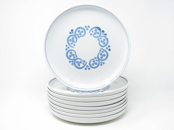 edgebrookhouse - Vintage Denby England English Blue Stoneware Dinner Plates - 8 Pieces