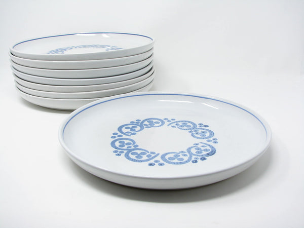 edgebrookhouse - Vintage Denby England English Blue Stoneware Dinner Plates - 8 Pieces