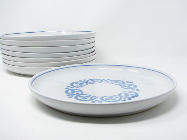 edgebrookhouse - Vintage Denby England English Blue Stoneware Dinner Plates - 8 Pieces