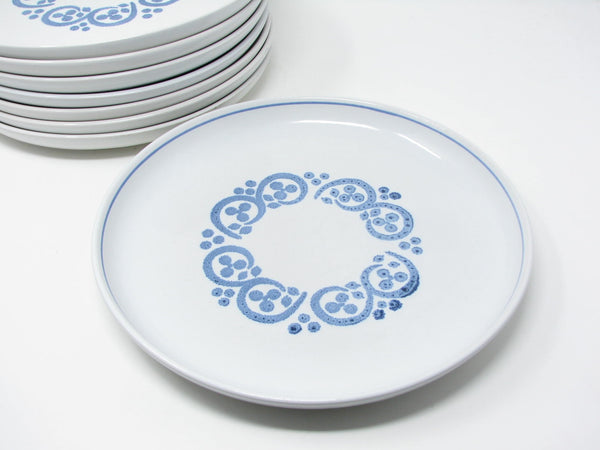 edgebrookhouse - Vintage Denby England English Blue Stoneware Dinner Plates - 8 Pieces