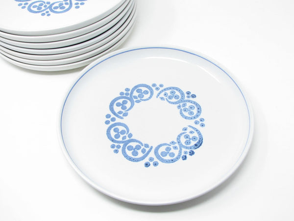 edgebrookhouse - Vintage Denby England English Blue Stoneware Dinner Plates - 8 Pieces