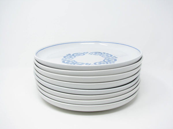 edgebrookhouse - Vintage Denby England English Blue Stoneware Dinner Plates - 8 Pieces