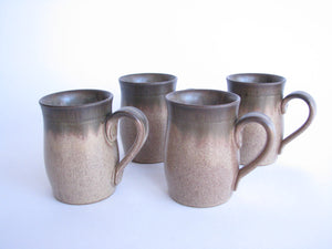 edgebrookhouse - Vintage Denby Langley Romany Brown Mugs - Set of 4