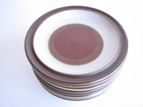 edgebrookhouse - Vintage Denby Potters Wheel Rust Bread Plates - Set of 8