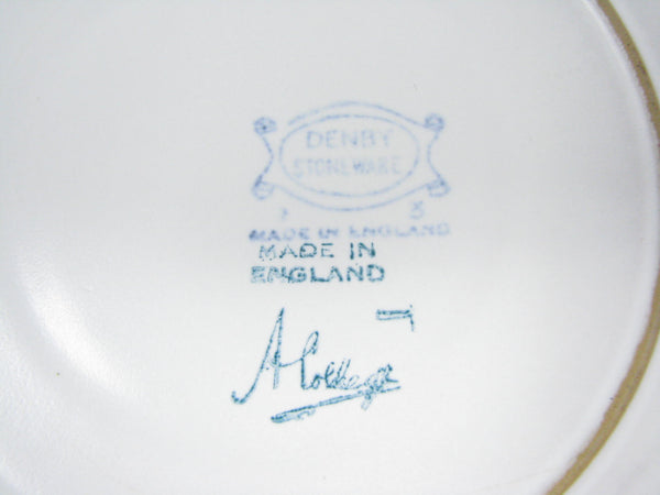 edgebrookhouse - Vintage Denby Pride Blue Tulip Stoneware Gravy Boat Designed by Albert Colledge