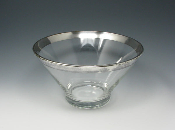 edgebrookhouse - Vintage Dorothy Thorpe Large Flared Serving or Punch Bowl with Sterling Silver Rim