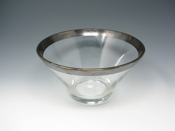 edgebrookhouse - Vintage Dorothy Thorpe Large Flared Serving or Punch Bowl with Sterling Silver Rim