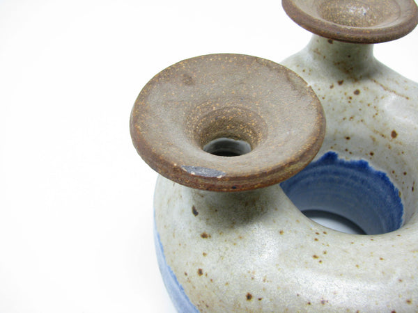 edgebrookhouse - Vintage Doug Hively Monmouth Oregon Studio Pottery Donut Ring Vase