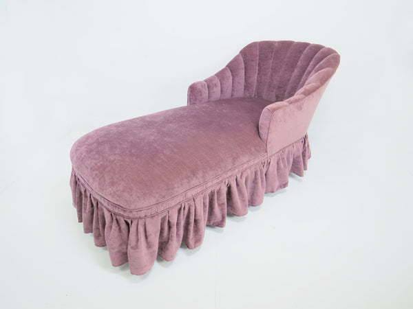 edgebrookhouse - Vintage Drexel Victorian Style Chaise Lounge With Scalloped Back