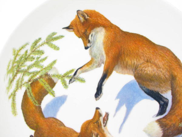 edgebrookhouse - Vintage Edward Bierly Fox and Evergreen Limited Edition Christmas Plate for Halberts 1980