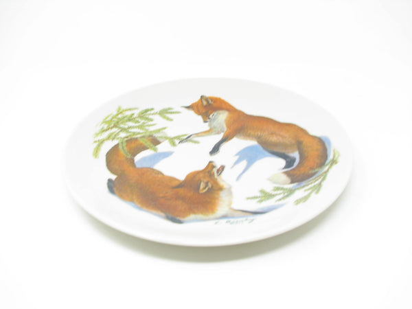 edgebrookhouse - Vintage Edward Bierly Fox and Evergreen Limited Edition Christmas Plate for Halberts 1983