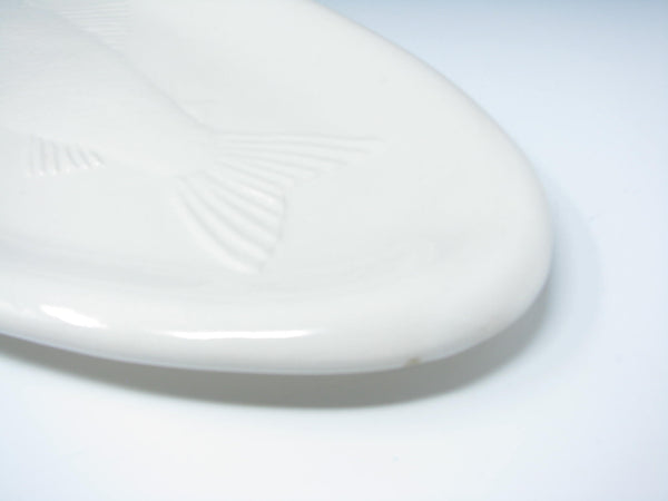 edgebrookhouse - Vintage El Camino California Pottery White Ceramic Embossed Fish Platter