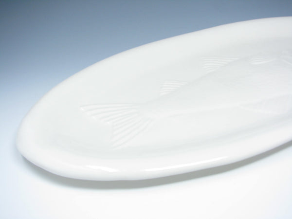 edgebrookhouse - Vintage El Camino California Pottery White Ceramic Embossed Fish Platter