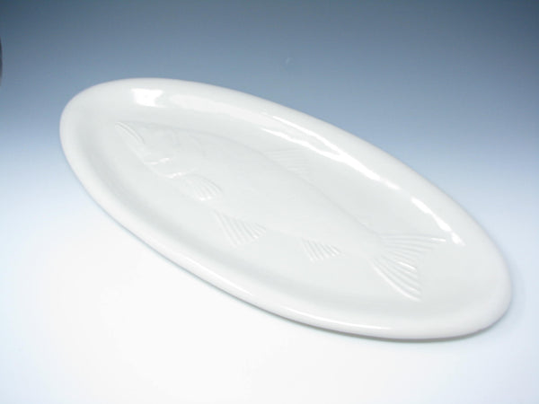 edgebrookhouse - Vintage El Camino California Pottery White Ceramic Embossed Fish Platter