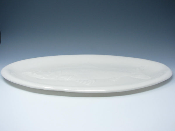 edgebrookhouse - Vintage El Camino California Pottery White Ceramic Embossed Fish Platter