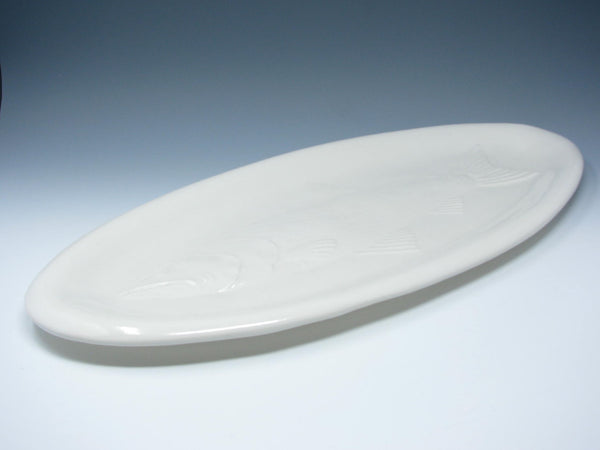 edgebrookhouse - Vintage El Camino California Pottery White Ceramic Embossed Fish Platter