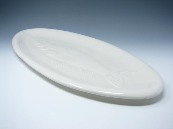 edgebrookhouse - Vintage El Camino California Pottery White Ceramic Embossed Fish Platter
