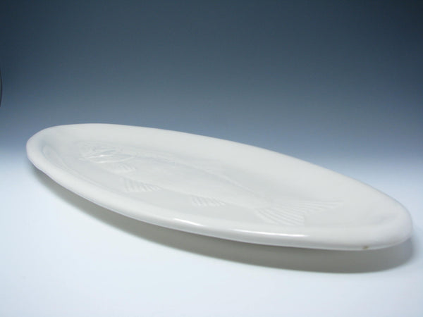 edgebrookhouse - Vintage El Camino California Pottery White Ceramic Embossed Fish Platter