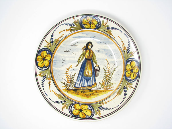 edgebrookhouse - Vintage El Puente del Arzobispo Spain Pottery Folk Art Decorative Plates - 8 Pieces