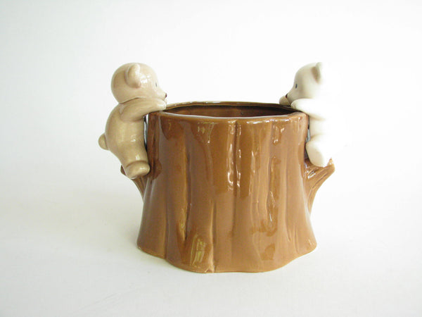 edgebrookhouse - Vintage Enesco Ceramic Teddy Bear Tree Planter