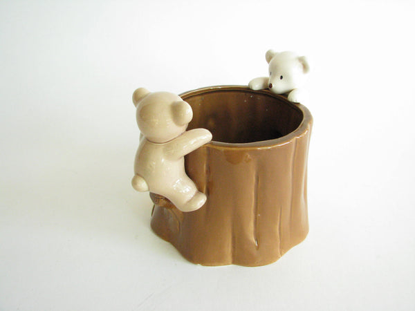 edgebrookhouse - Vintage Enesco Ceramic Teddy Bear Tree Planter