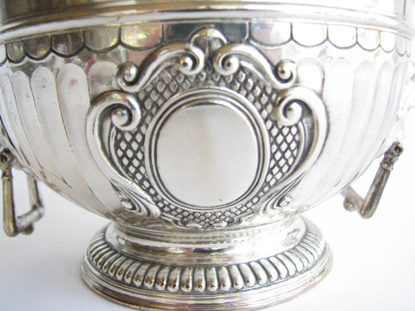edgebrookhouse - 1950s English Georgian Style Silver Plated Decorative Monteith Bowl by Corbell & Co