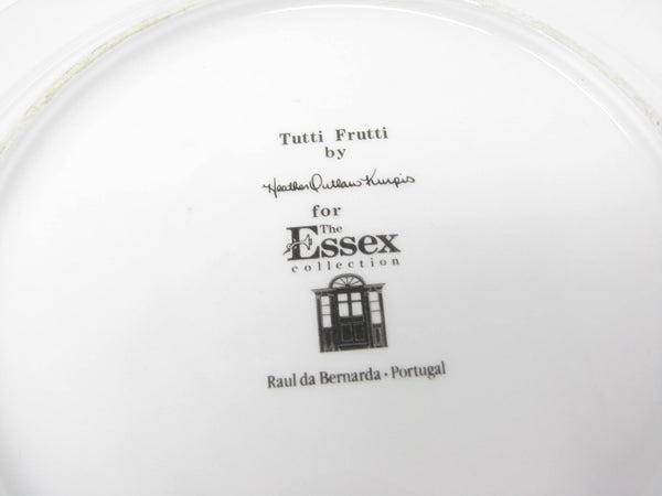 edgebrookhouse - Vintage Essex Collection Bois d'Arc Tutti Fruitti Raúl de Bernarada Portugal Rimmed Salad Plates - 4 Pieces